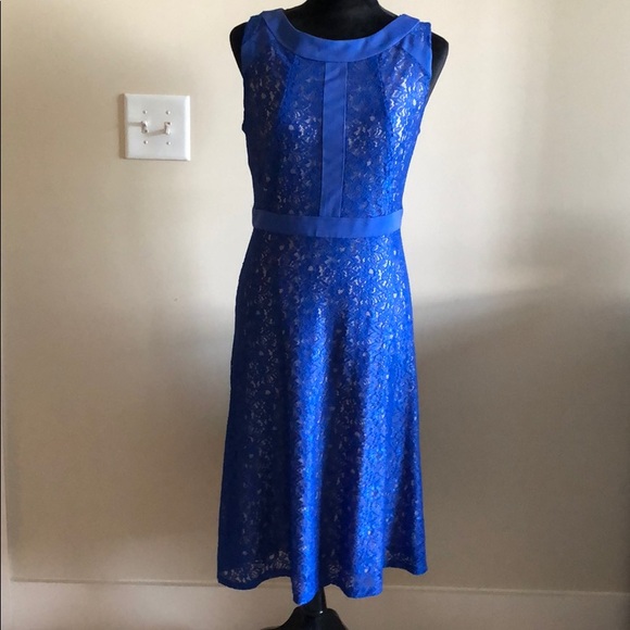 Sangria Dresses & Skirts - Blue Lace Dress